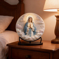 Décoration de table personnalisée en résine, style Art déco classique, représentant le Sacré-Cœur de Jésus, avec impression peinture à l'huile, pour la vente en gros
