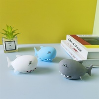 Jouet Squishy Requin en Silicone TPR, Doux, Anti-Stress, à Presser pour le Divertissement des Jeunes sur le Bureau