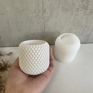Moule en silicone pour bougie en <span class=keywords><strong>cire</strong></span> de soja en béton Twller, moule en silicone pour gypse, moule en silicone pour bougie en maille irrégulière, moule en silicone pour résine époxy - Product Image 2