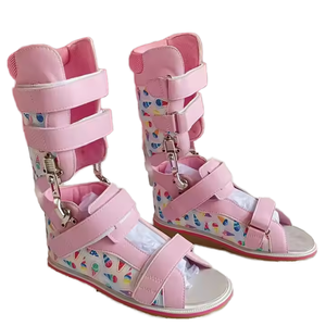 Zapatos Ortopédicos Médicos Hechos en China para Niños, de Cuero Rojo con Suela Dura, para Rehabilitación Ortopédica - Product Image 5