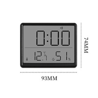Moderne Minimalistische Elektronische Uhr Temperatur- und Feuchtigkeitsanzeige LCD Schreibtisch-Timer Kleiner Wecker für Zuhause/Büro Quadratisches Design