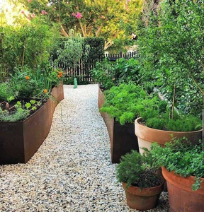 Easy Install Corten Steel <b>Landscape</b> Edging Rectangle Grass <b>Stone</b> Border High Performance - Product Image 2