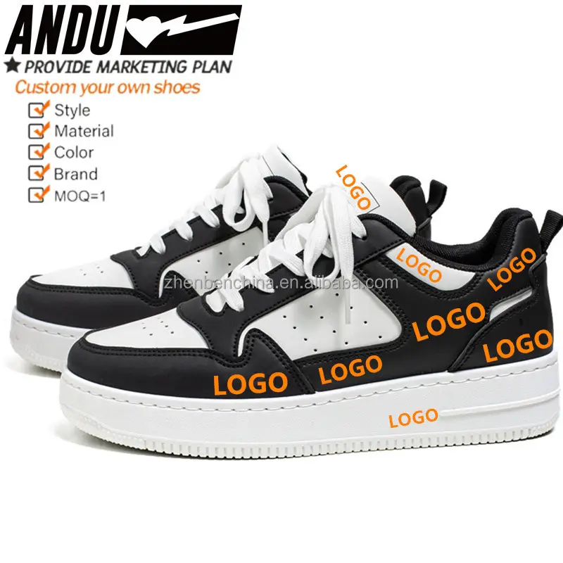 Anpassen Logo Logo Blank Skateboard Leder Sneakers Schuhe Original Custom Sneaker Hersteller Skateboard Schuhe