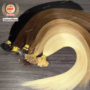 Venta al por mayor de extremo grueso doble dibujado Remy ruso queratina plana U Nano I Tip cinta para extensiones de cabello en la extensión del cabello en Stock - Product Image 2