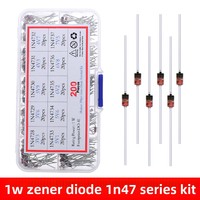 Kit de 200 diodes Zener en verre 1W, 10 types, à branchement direct, 3.3V~7.5V, série 1N47 mixte, garantie 1 an