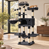 Arbre à chat double panier haut pour condo, modèle populaire du fabricant