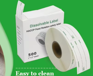 Dissolvable BPA-Free <b>Plastic</b> Food Labels No Residue Food Safe for Freezer & Microwave - Product Image 4