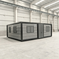 Casa Container Prefabbricata Espandibile con Tetto Piatto a Prezzo di Fabbrica, Casa Mobile Modulare Impermeabile per Cantieri Edili