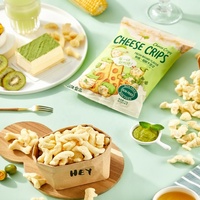 35g Snacks de céréales soufflées au fromage semi-moldeux, saveur moutarde épicée, sans graisses trans, prêts à consommer, direct usine, vente en gros personnalisée