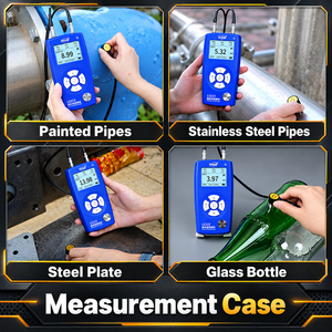 เครื่องวัดความหนาผนังแบบดิจิตอล LS215 แบบพกพา พร้อมช่วงความเร็ว 1000-9999 เมตร/วินาที หน้าจอ LCD ขนาด 240 x 160 และรองรับหัววัดหลายแบบ - Product Image 5