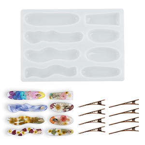 Molde <span class=keywords><strong>de</strong></span> Resina UV para Pinzas <span class=keywords><strong>de</strong></span> <span class=keywords><strong>Pelo</strong></span> DIY, Molde <span class=keywords><strong>de</strong></span> Silicona para Horquillas Hechas a Mano - Product Image 6