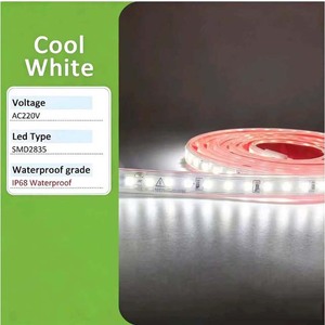 Bande lumineuse <span class=keywords><strong>LED</strong></span> AC 220V, étanche, SMD 2835, 120LEDs/m, 1M, 5M, 10M, <span class=keywords><strong>ruban</strong></span> flexible, lampe pour éclairage domestique, décoration extérieure - Product Image 5