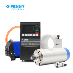 Moteur de broche refroidi par eau G-penny 1,5 kW ER16 D80, onduleur 1,5 kW <span class=keywords><strong>FL</strong></span> YL42, support 80 mm, pompe à eau 75 W pour machine de fraisage CNC - Product Image 1