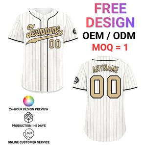 Pakaian Olahraga Nomor Nama Tim yang Dipersonalisasi OEM/ODM Kaos Bisbol Vintage untuk Pria & Wanita BSBJ01-25025080-18 - Product Image 1