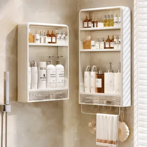 Buy Wholesale China No Drilling Adhesive Bathroom Shower Organizer Corner  Shower Rack With Soap Holder & Bathroom Shelves at USD 2.1