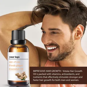 Huile organique de croissance de cheveux huile essentielle de gingembre de traitement de perte de cheveux huile essentielle amincissante raffermissante de massage de forme de corps