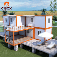 Cbox Maison de conteneur préfabriquée en acier portable de 20 pieds et 40 pieds pour chambre à coucher, salle de bain, appartement, hôtel, école, construction de maison