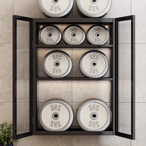 Armoire murale en métal à 2 niveaux, blanche transparente, avec 2 portes, étagère de rangement pour <span class=keywords><strong>épices</strong></span>, pour cuisine ou salle de bain, placards muraux suspendus - Product Image 3