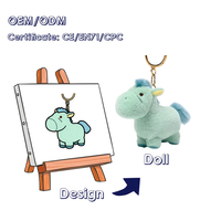 Llavero de peluche de caballo, colgante para bolso, peluche personalizado, llavero de peluche lindo, llavero de peluche al por mayor, juguete de peluche