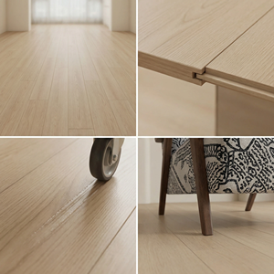 Plancher stratifié HDF résistant aux rayures et aux taches avec classement AC4 et installation par système <span class=keywords><strong>de</strong></span> clic pour propriétés en <span class=keywords><strong>location</strong></span> avec <span class=keywords><strong>salle</strong></span> <span class=keywords><strong>de</strong></span> bain - Product Image 5