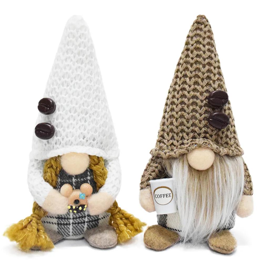 Attiigny 2024 văn phòng nhà bếp Scandinavian bức tượng nhỏ khay tầng giáng sinh gonk cà phê thanh cà phê gnomes trang trí