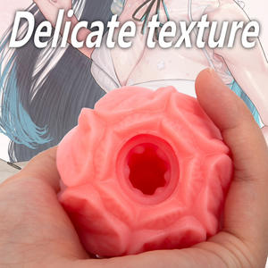 Masturbadores Masculinos, Juguetes Sexuales Orales para Hombres, Copa de Masturbación de Silicona Suave en Forma de Rosa, Juguetes Sexuales para Hombres - Product Image 2