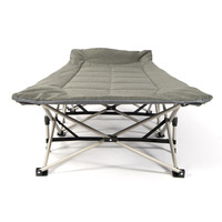 Canapé lit simple moderne Lit à cadre en acier pliable avec cadre en métal pour le camping en plein air