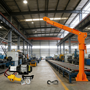 معدات رفع محمولة للشاحنات، رافعة كهربائية بسعة 1-2 طن مع دوران 360 درجة °   ذراع دوار وإطار فولاذي - Product Image 5