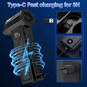 Ventilador de Mano USB de Alta Velocidad con Motor Turbofan de 13000 rpm, Recargable, de Plástico, con Luz, para Uso Doméstico, Exterior, Coche, Eliminación de Nieve y Polvo - Product Image 5