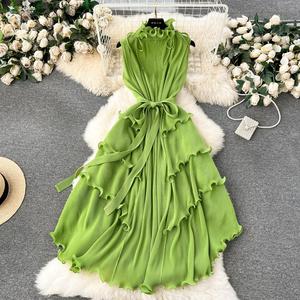 Short-sleeved Pleated Design Light Luxury Temperament Big Size Women's Dresses Fashion - Product Image 6