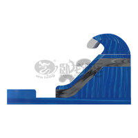 Toboggan aquatique gonflable commercial 8x4m avec piscine à jets d'eau, robuste pour les fêtes de jardin et la location d'événements, certifié CE