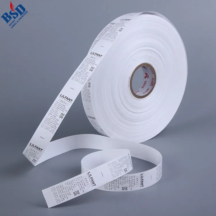 Hoge kwaliteit gepersonaliseerde wasserij plastic tape label custom fashion tags merknaam tapes voor kleding