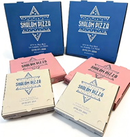 Boîtes à pizza personnalisées en matériaux recyclés avec laminage mat et gaufrage |   Boîtes pliables pour pizza, nouilles, chips |   Tailles personnalisées