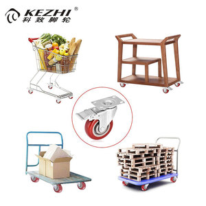 Zhongshan <strong>Medium</strong> <strong>Duty</strong> Corner Leveling <strong>Swivel</strong> <strong>PU</strong>/PVC High Temperature Castors and Wheels With Locking - Product Image 6