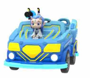 Coche de juguete eléctrico para niños con diseño de dibujos animados Ao Bing, con luces LED y juego de disparos para uso en interiores/exteriores en el hogar. - Product Image 1