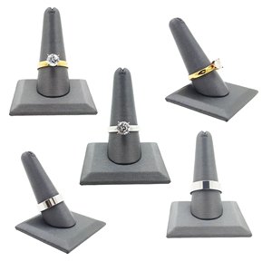 Aurora แหวนหนังเทียมปืน5แพ็ค, แหวนนิ้วเดียวสำหรับโชว์เครื่องประดับหลายวงแหวนตั้งจาก Guangdong - Product Image 1