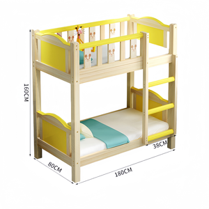 Высококачественная многофункциональная двухъярусная кровать для детей, детская двухслойная кровать для двоих детей - Product Image 3
