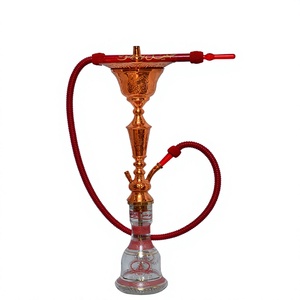 Chicha artisanale Khalil Mamoon en bronze et laiton avec incrustations traditionnelles - Noyau et base en cuivre, hauteur 92 cm, 3,3 kg - Product Image 6