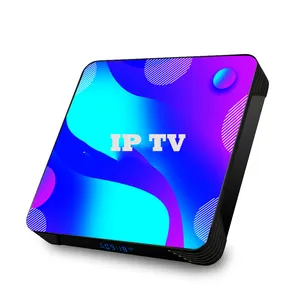 جهاز IPTV Box الذكي بنظام Android لأجهزة الولايات المتحدة الأمريكية وكندا والعربية والتركية والباكستانية والهندية بدقة 4k عالية الوضوح يحتوي على جهاز علوي مع خدمة IPTV الفرعية ويتم اختباره لمدة 24 ساعة ويُشحن مجانًا