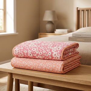 Exclusive Floral 100% Cotton Dohar Reversible Hand Block Printed Quilt Cover <b>Bedspread</b> <b>Double</b> Sided Home Use - Product Image 1