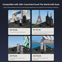 Wontravel Wither coloré personnalisé 70W GaN 3 prise ca adaptateur de voyage universel adaptateur de voyage international dans le monde entier