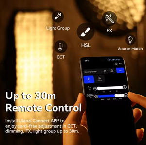 Ulanzi VL-200BI 200 Watt Installazione, Controllo Wireless Ottico Video Cobb, 2700k-65000 Cri 95 Studio Fotografico e Video - Product Image 2