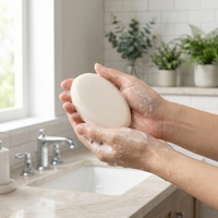 Savon Solide Artisanal Hydratant et Nettoyant en Profondeur pour le Visage et le Corps, Infusé à l'Œuf