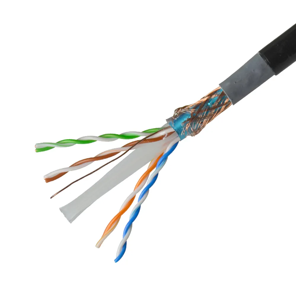 Sipu không thấm nước SFTP CAT6 cáp ngoài trời PVC HDPE mèo 6 mèo 8 cáp Ethernet UTP chất lượng cao CCA mạng LAN bán buôn 305m cat8