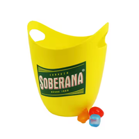 Seau à glace créatif en plastique transparent noir, jaune, bleu, champagne, 3,5 L, 5 L, pour bière, vin, restaurant, avec logo de marque personnalisé