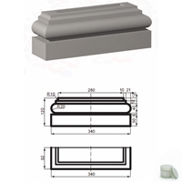 Pilier d'angle en EPS, bloc carré pour mur extérieur, design ignifuge et étanche, vente en gros, OEM pour façade de bâtiment