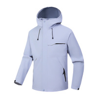 Veste coupe-vent unisexe à capuche, imperméable, respirante, style fin pour le printemps et l'automne, idéale pour la randonnée en montagne