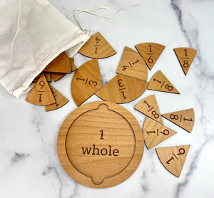 Frazioni di legno naturale Puzzle Board <span class=keywords><strong>matematica</strong></span> apprendimento educativo Pop It giocattoli per bambini - Product Image 6