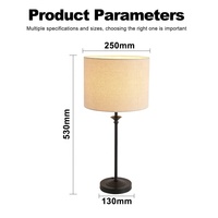 Lampe de table LED décorative moderne de luxe nordique en métal pour chambre à coucher, restaurant et maison