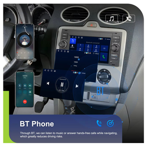 Autoradio Android Podofo 7'' 4+64G CarPlay/Android Auto sans fil GPS WIFI RDS pour Ford Transit Fiesta Focus Galaxy Mondeo Fusion - Product Image 4